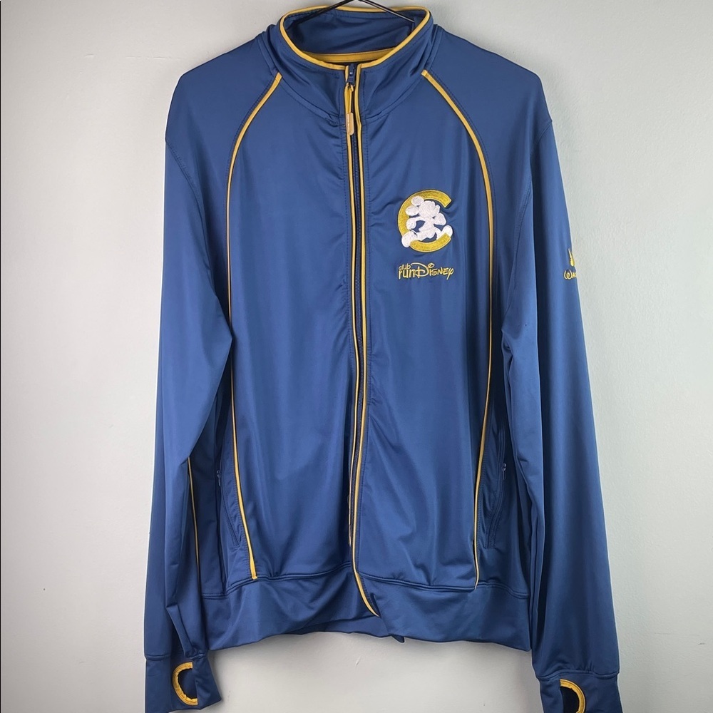 Disney Blue and Yellow Mickey Track Jacket Size XL